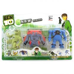 Ben10   3 светящиеся фигурки 5 серии - Пушечное ядро +Энергия+Хамелеон